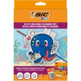 Cumpara ieftin Set 3 jucarii gonflabile cu 12 markere colorate si 6 tuburi cu lipici, Bic