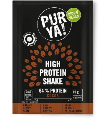 Pulbere pentru Shake Proteic cu Cacao Eco 64% Proteina 30 grame Pur Ya foto