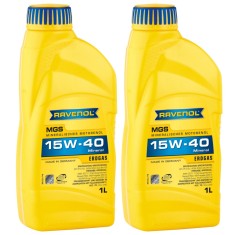 Pachet 2 litri ulei Ravenol MGS Gasmotor 15W40