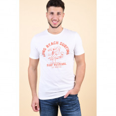 Tricou Jack&amp;amp;Jones Retro Crew Alb foto