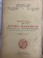 1937 Manual de Istoria Romanilor - Gheorghe Lazar, Iosif Andreescu, Nic, Ceausanu