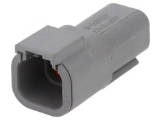 Conector cablu-cablu ATM 4 pini gri IP67 foto