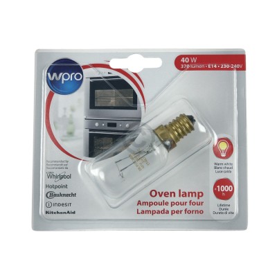 Bec cuptor aragaz Wpro T29 E14 40W, 300&amp;deg;C - C00385586, 484000008841 foto