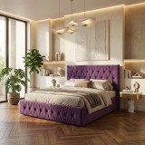 Pat Tapitat Iris Mov Catifea Premium Scrie-ne pentru detalii