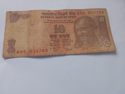 10 rupii india foto