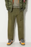 Gramicci pantaloni de bumbac Gadget Pant culoarea verde, drept, G105.OGT