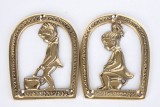 Set doua placute pentru toaleta din alama LUP145