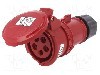 Conector alimentare AC, IEC 60309, IP44, 16A, 380/415V AC, 5 pini, Famatel - 23301