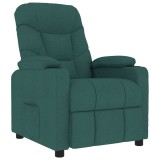Fotoliu de masaj, verde inchis, material textil
