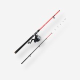 Set lansetă cu m&acirc;ner + mulinetă SEABOAT LIGHT -100 210/2 Pescuit marin, Caperlan