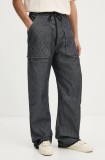 G-Star pantaloni de bumbac culoarea bleumarin, drept, D25352-D539