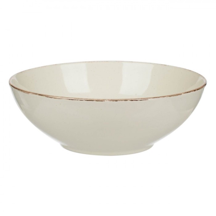 Bol Ceramic Nordic Style, Bej, Diametru 23 cm, &Icirc;nălțime 8 cm, Capacitate 1.7L