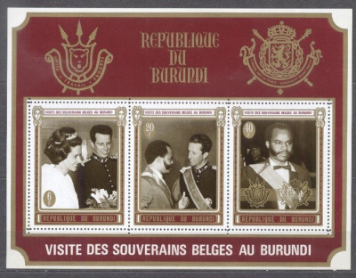 Burundi 1970 Belgian royal visit, perf. sheet, MNH S.528 foto