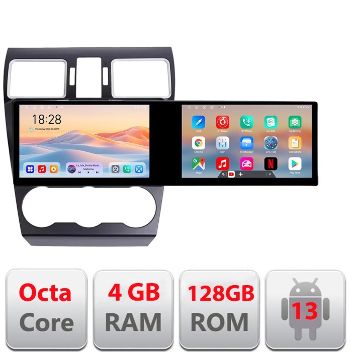 Navigatie Subaru Forester XV Lenovo Incell 1K 10.5 inch 8 core 4+64 carplay android auto radio internet kit-062-2019+EDT-E211-RK CarStore Technology