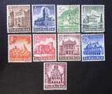 Germania Reich-ul German 1940 Winterhilfswerk Clădiri și Monumente Istorice 9v Serie Completă Ștampilată / Mixtă - A0040