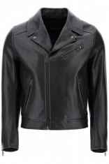 Geaca barbat Prada leather biker jacket UPW329 NBA F0002 Negru foto