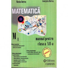 Marius Burtea, Georgeta Burtea - Matematica M1 Manual pentru clasa XII-a - 122144