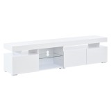 Lowboard pentru TV cu front lucios, Alb | Aosom Romania