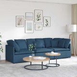 VidaXL Canapea modulară cu perne, albastru, textil