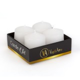 Set de lumanari &ndash; alb, fara parfum &ndash; 4 x 45 g Best CarHome