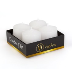 Set de lumanari &amp;ndash; alb, fara parfum &amp;ndash; 4 x 45 g Best CarHome foto