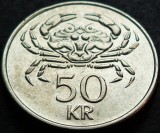 Cumpara ieftin Moneda 50 KRONUR / COROANE - ISLANDA, anul 1992 *cod 2751 B - excelenta, Europa