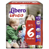 Scutece chilotel Libero Up&amp;Go Unisex 6 XL, 13-20 kg, 18 buc