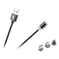 CABLU USB MAGNETIC 3 IN 1 100CM NEGRU REBEL - RB-6004-100-B