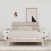 Gossi noptiere, 2 buc., alb, 40x34x55 cm, lemn masiv de pin