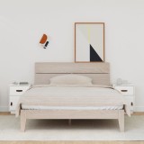 Gossi noptiere, 2 buc., alb, 40x34x55 cm, lemn masiv de pin