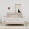 Gossi noptiere, 2 buc., alb, 40x34x55 cm, lemn masiv de pin