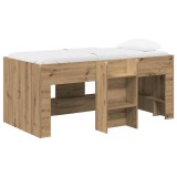 vidaXL Cadru de Pat &Icirc;nalț pentru Copii 2 pcs Stejar artizanal 3422578