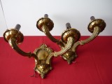 APLICA ELECTRICA DE PERETE DIN BRONZ LOT 2 BUC.