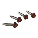 Surub pentru tigla metalica, autoforant, Bilka, maro (RAL 8017), 4.8 x 35 mm, 250 bucati
