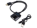 Convertor HDMI VGA 0,5m negru din ABS