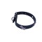 Zgarda albastru inchis accesoriu catel, piele naturala, pentru caini mici, 35 x 1.5 cm, diametru 22-30 cm