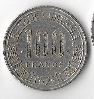 Moneda 100 francs 1972 - Camerun foto