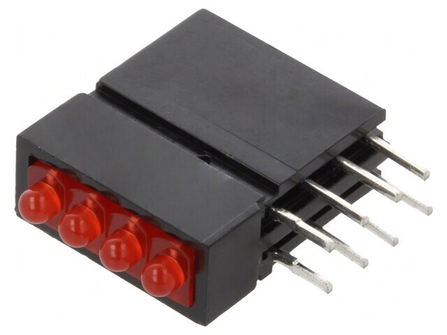 LED Roșu 1.8mm 4 Diode 20mA 70&deg; 1-5mcd