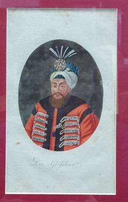 Der Grofsherr - Gravura colorata, inceput de secol 19 foto