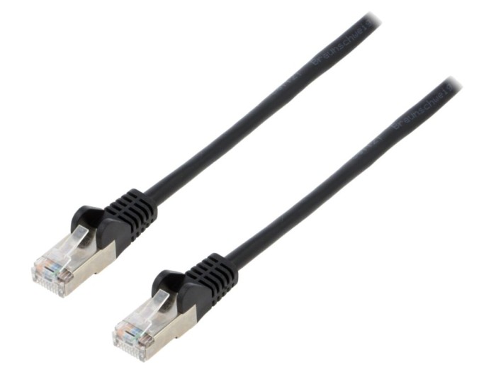 Patch cord negru SF/UTP Cat5e 50m