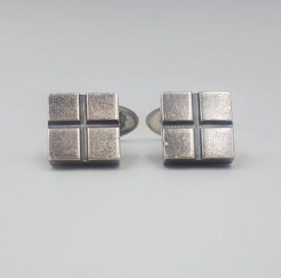 Superbi butoni vintage din argint- art deco foto