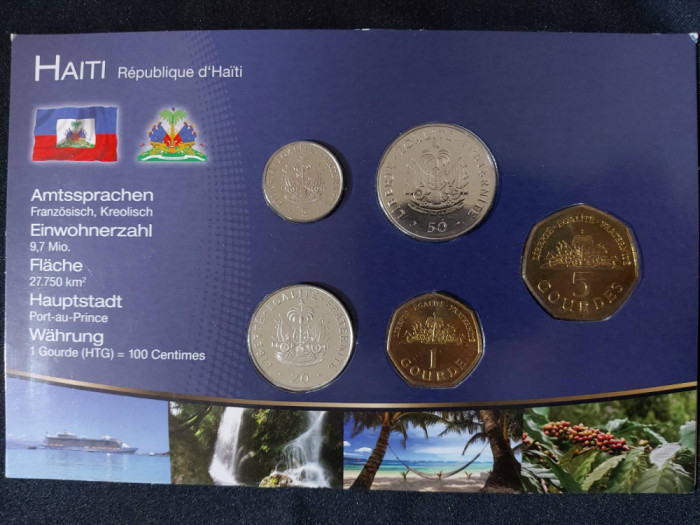 Seria completata monede - Haiti 1997-2003 , 5 monede