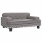 Pat de caini, gri, 70x45x30 cm, piele ecologica