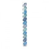 Set 12 oua decorative din plastic albastru 4x6 cm