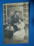 CARTE POSTALA FELICITARE DE PASTE ,,CHRISTOS A INVIAT" / 1924