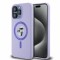 Husa pentru iPhone 15 Pro Max - Karl Lagerfeld Silicone Ring MagSafe (KLHMP15XSCMKCRHU) - Purple Karl&amp;Choupette Head