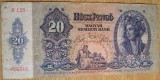 M1 - Bancnota foarte veche - Ungaria - 20 pengo - 1941