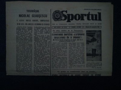 ZIARUL SPORTUL 22 SEPTEMBRIE 1982 foto