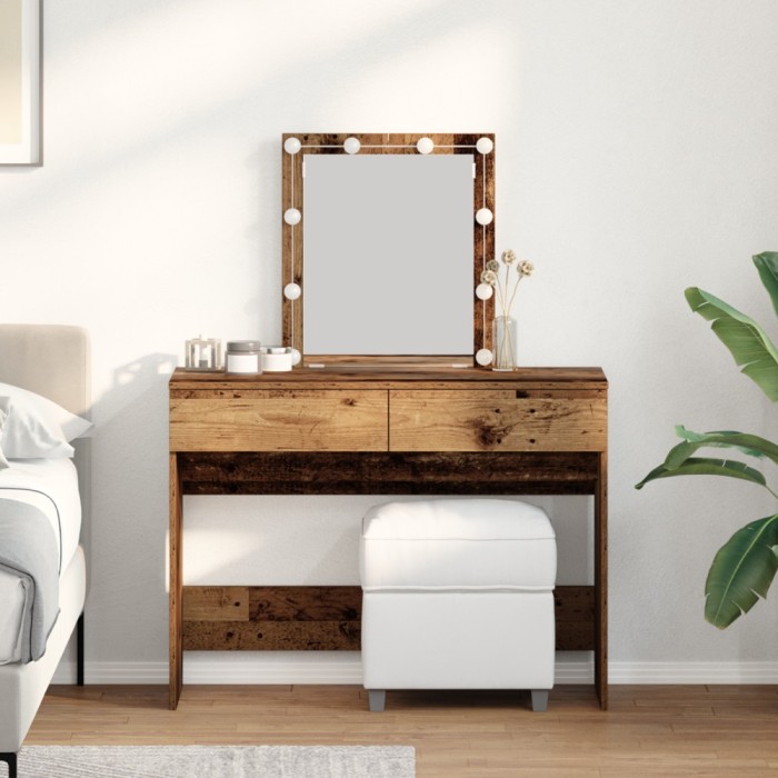 vidaXL Masă de Toaletă Lemn Vechi 100 x 40 x 130 cm Lemn compozit