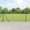 &Icirc;ngrădire cu st&acirc;lpi Verde 1 x 100 m otel acoperit cu PVC